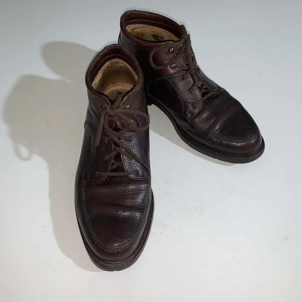 Bally Boots Mens  10.5 Telli Brown Leather Chukka Ankle Casual Made Italy Shoes